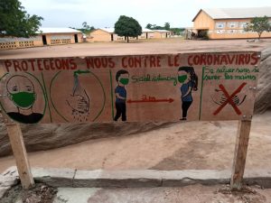 mesures de sécurité en vigueur à la ferme-orphelinat de Yovokopé lors de l'épidémie de Covid en 2020