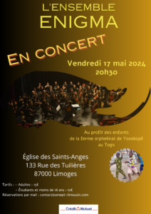 Concert Eglise des Saints Anges à Limoges