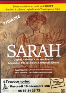 Affiche de la pièce intitulée "Sarah"